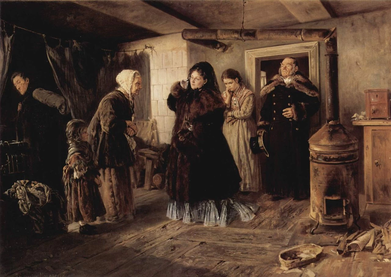 La visita ai poveri, I filantropi o La visita - Galleria Tret'jakov, Mosca
